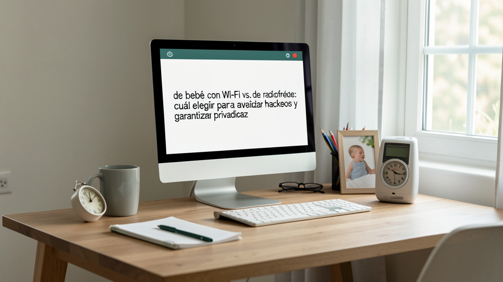 Imagen editorial que ilustra Monitor de bebé con Wi-Fi vs. de radiofrecuencia: cuál elegir para evitar hackeos y garantizar privacidad
